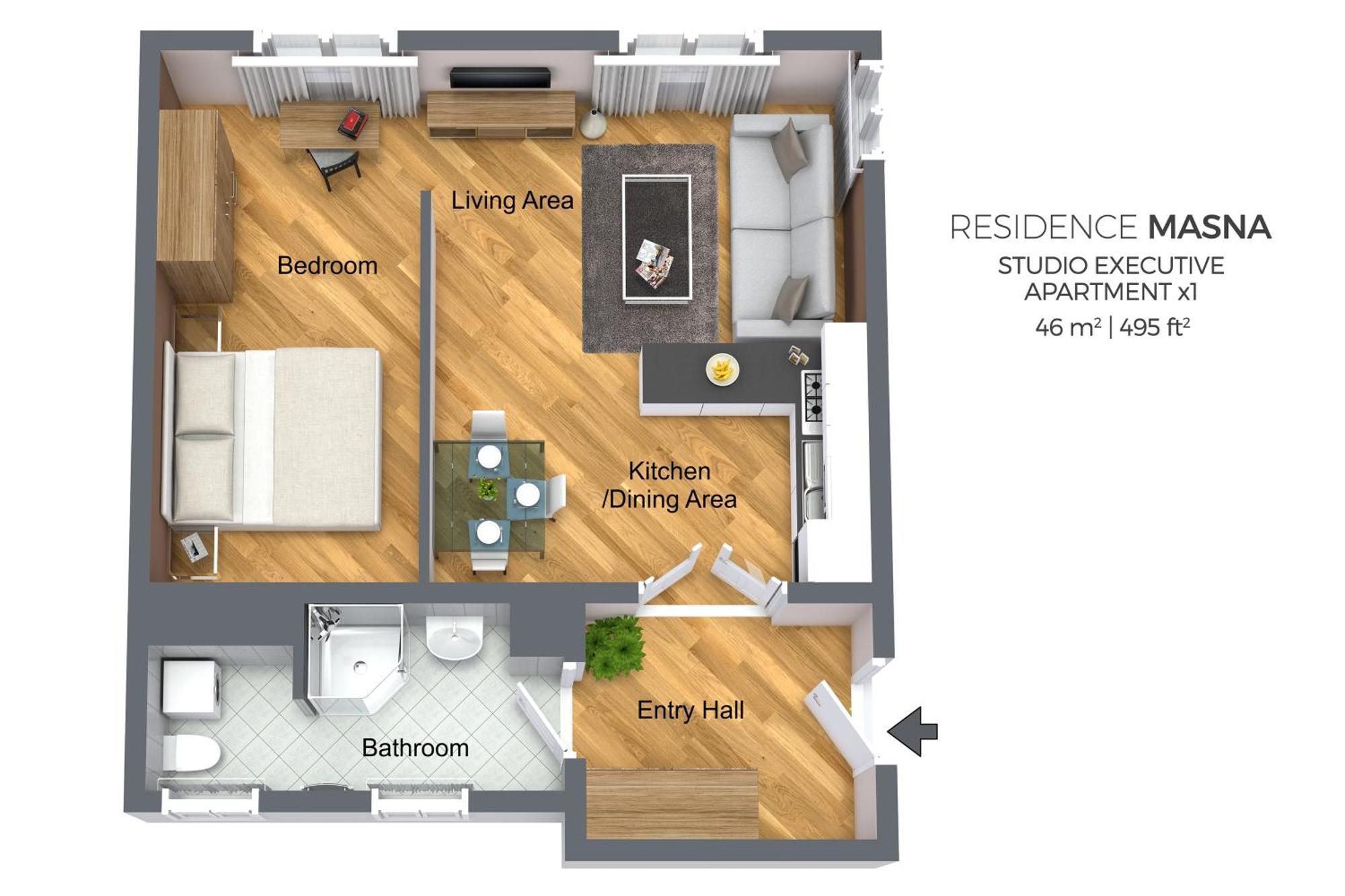 Residence Masna Prag Rum bild